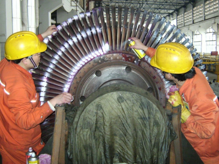 汽輪機(jī)轉(zhuǎn)子葉片滲透探傷檢測